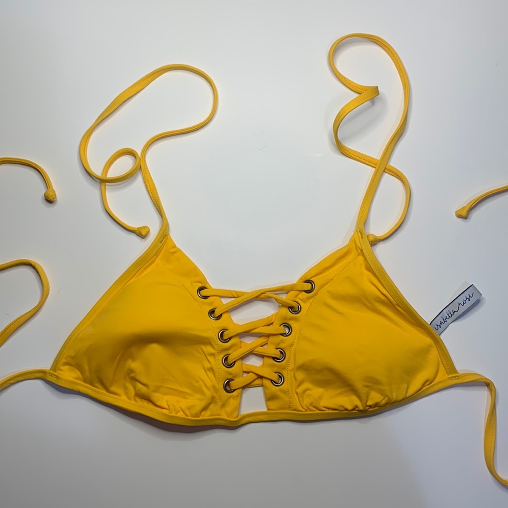 Isabella Rosa yellow bikini top size medium